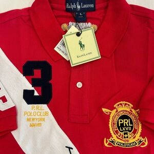 NWT Rare VNTG Ralph Lauren Rugby Mercer Club Polo Team 3 Size L. Collectors Item